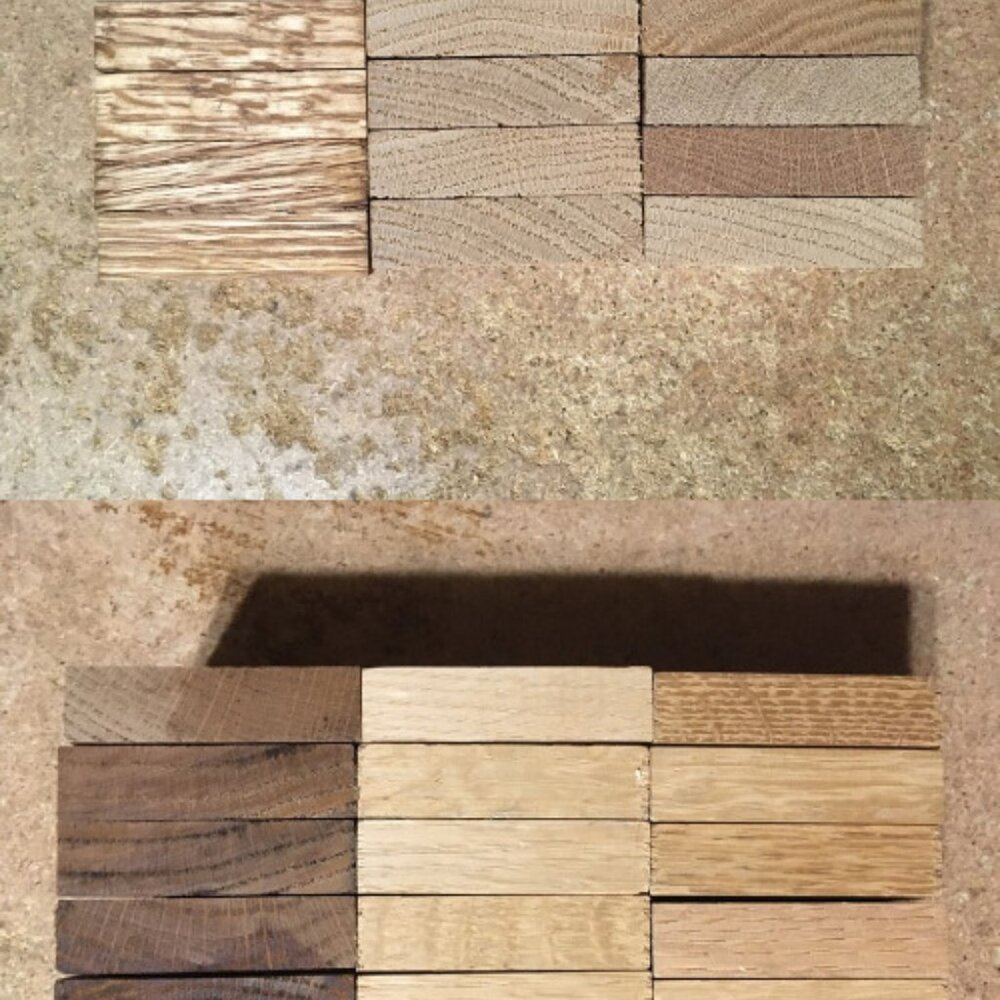 15X SOLID OAK CORNER ROSETTES E642COAK 2-1/2" X 2-1/2" X 1/2" - Picture 7 of 9